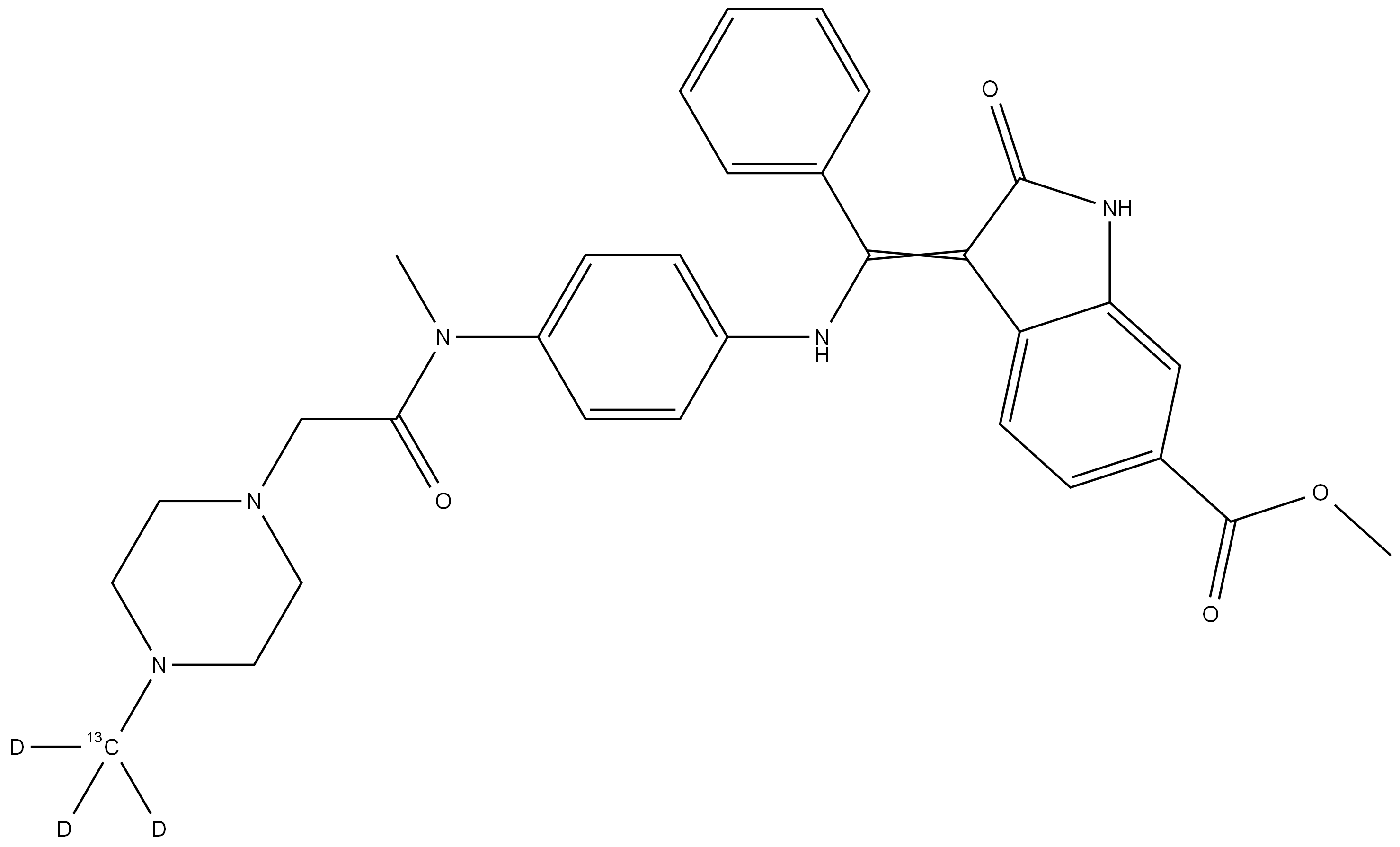 尼达尼布-13C,d3